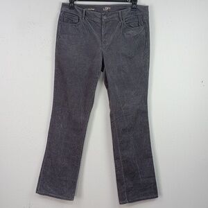 LOFT Women's Charcoal Gray  "Curvy Sexy Boot"  Corduroy  Boot Cut Pants sz 14